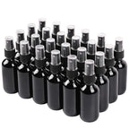 Black Glass Small Spray Bottle 2 oz 24 Packs, Fine Mist Sprayer Small Clear by QUALITYGLASSBOTTLECREATOR