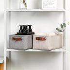 DULLEMELO Small Storage Basket for Shelves, Small Fabric Collapsible - Image 4