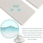 2 Pcs Water Absorbing Stone Trays, Kitchen/Bathroom Sink Soap Dish, Diatomite - Image 3