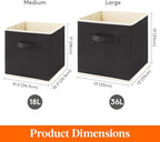 Lifewit 16 Packs Storage Cubes, 11 Inch Cube Storage Bins, Foldable Decorative - Image 2