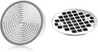 LEKEYE Shower Hair Catcher Drain Protector Strainer-Steel & Silicone 2 Pack - Image 3
