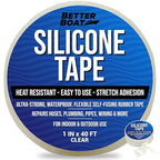 Clear Heavy Duty Silicone Tape, Self-Fusing Rubber Hose and Plumbing Water Pipe by BetterBoat