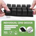 Silicone Ice Cube Tray, 2 Pack Easy-Release Stackable Ice Trays - Image 3