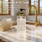 Modern Gold Design Large 27 oz Shampoo and Conditioner Dispensers - Image 2