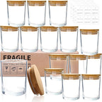 CONNOO 15 Pack 7 OZ Clear Candle Jars by CONNOO