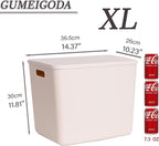 Plastic Storage Bins with lids, Storage Baskets, Container with handle - Image 2