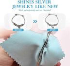 SEVENWELL 50pcs Jewelry Cleaning Cloth Mediumturquoise Polishing Cloth - Image 3