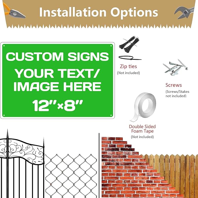 Repaly Personalized signs, Aluminum Weatherproof Metal Sign Multiple Sizes - Image 5