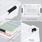 20 Quart Under Bed Shoe Storage Container Bin - Image 3