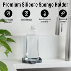Zulay Kitchen Small Silicone Sponge Holder – Space-Saving Sink Organizer Tray - Image 2