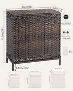 Laundry Hamper with Lid 132 L, Clothes Hamper with Lid, Handwoven Rattan - Image 5