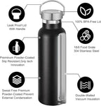 Neihepal 20 oz Insulated Water Bottles Bulk 2 Pack, Stainless Steel Double Wall - Image 3