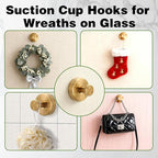 Suction Cup Hooks for Wreaths on Glass, No-Drill Suction Cup Hooks, Wreath - Image 7