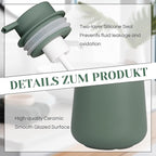 INGOFIN Ceramic Foaming Soap Dispenser - 12oz Foam Hand Soap Dispenser Bathroom - Image 5