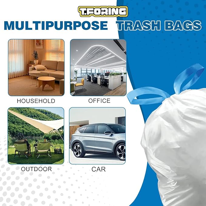 10-13 Gallon Trash Bags Drawstring 1.2 Mil - Image 6