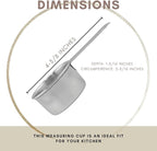1/4 Cup Stainless Steel Measuring Cup | Sturdy Metal 60 ml | 60 cc | 2 oz | - Image 3