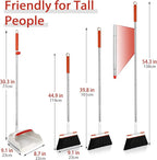 JEHONN Broom and Dustpan Set for Home, Long Handle Lightweight 180 Degree - Image 3