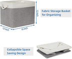 Temary Baskets for Organizing, 2 Pack Storage Baskets Large Fabric Baskets - Image 7