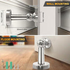 6 Pack Door Stopper Magnetic, COCIVIVRE Magnet Door Stop Stainless Steel - Image 3