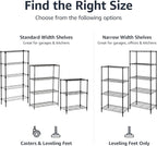 Amazon Basics 4-Shelf Steel Wire Storage Rack, Adjustable, Easy Assembly - Image 4