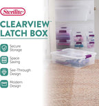 Sterilite 12-Pack 32 Quart ClearView Latch Box, Stackable Organizer Bins - Image 3