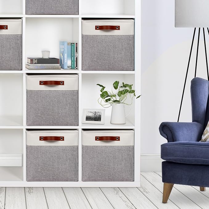 Univivi 10.5 Inch Fabric Cube Bins - Image 7