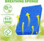 YoleShy Sponge Kitchen Natural Cellulose Sponges 10 Pack Compressed Sponges - Image 6