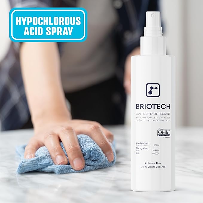 BRIOTECH Sanitizer Disinfectant Hypochlorous Spray, Kills 99.99% of Viruses & - Image 5