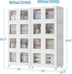 BROVIEW 160Gal Stackable Storage Bins - Image 2