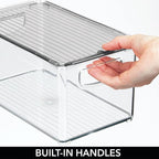 mDesign Plastic Deep Storage Bin Box Container - Image 9