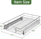 LOVMOR Pull Out Cabinet Organizer 11" W x 18" D, Kitchen Cabinet Pull Out - Image 4