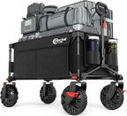 PORTAL Collapsible Wagon with Brakes, Heavy Duty Utility Cart with All-Terrain by PORTAL