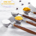 4PCS Wood Scoops for Jars Wooden Scoops for Canisters 2Tbsp Measuring Spoons - Image 3