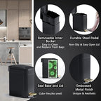 CEROELDA Small Bathroom Trash Can - Image 4