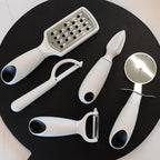 Beille 4pc Wheat Straw Kitchen Utensils Peeler Pizza Cutter Scoop and Grater - Image 7