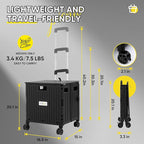 VUSIGN Folding Utility Cart, Foldable Rolling Crate Handcart - Image 6