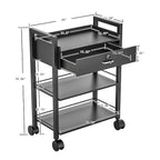 Paddie Salon Trolley Cart, Salon Tray Wooden Mobile Utility Cabinet - Image 7