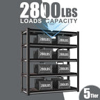 78" H Garage Shelving Heavy Duty，2800LBS Loads Adjustable Garage Storage Shelves - Image 5
