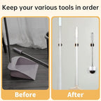 4pcs Anti-Slip Broom and Mop Holder, Wall Mounted Utility Rack - Image 6