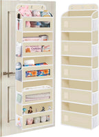 Over The Door Organizer, 5 Shelves Closet Door Hanging Organizer by StrongandOrganizer