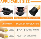 Ezprotekt 24 Pcs Black Chair Leg Sliders - Image 2