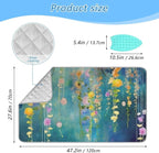 Kigai Watercolor Fowers Ironing Blanket Thick Portable Ironing Pad Travel - Image 2