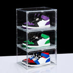 NYZE 3 Pack Acrylic Shoe Boxes Side Open, Shoe Storage Organizer - Image 6