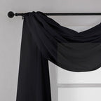 Chyhomenyc Extra Long Black Sheer Curtains 144 inch 2 Panels, Translucent - Image 2