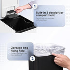 WLIVE Dual Trash Can, 2 x 8 Gallon, Step Trash Can - Image 5