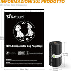 Certified Compostable Dog Poop Bags-270 Bags 18Rolls, Poop Bags - Image 3