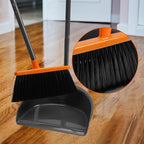 Long Handle Broom with Upright Standing Dustpan Combo - Image 2