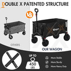 PORTAL Collapsible Folding Utility Beach Wagon Carts Heavy Duty - Image 3