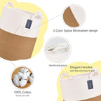 COMSE Extra Large Blanket Basket, Tall Woven Storage Basket, Nursery Hamper - Image 4