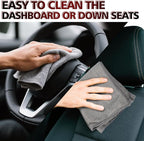 Microfiber Cleaning Cloth 12 Pack, 12.6 x 12.6 inch Microfiber Towels - Image 4